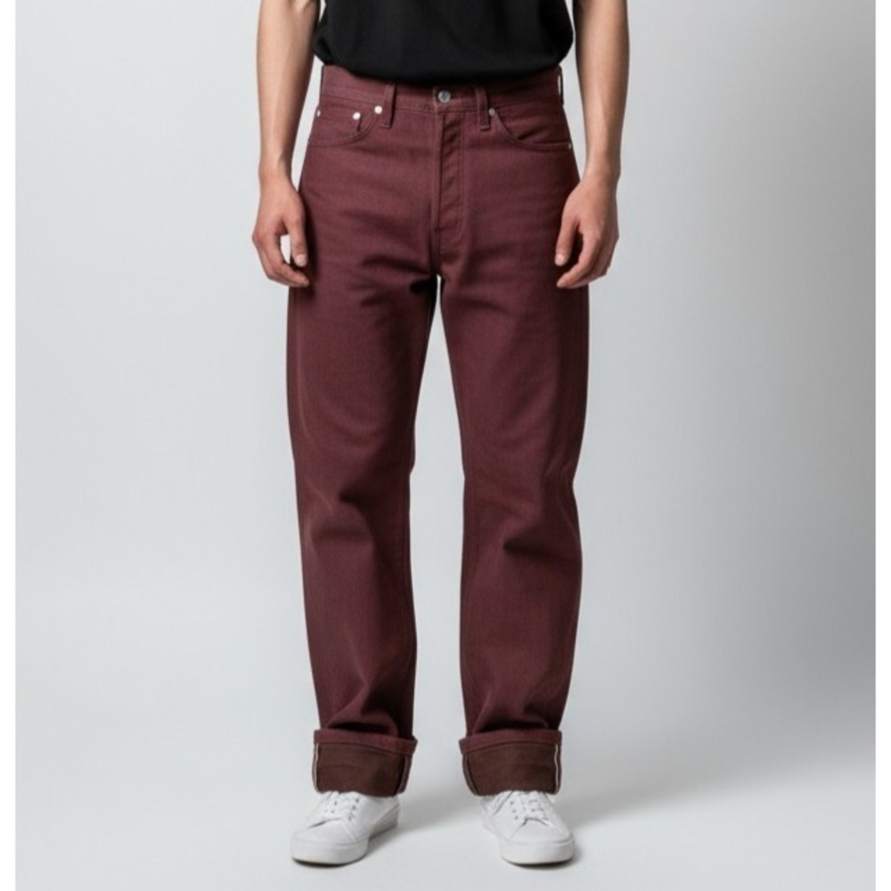 Naked & Famous Selvedge Jeans Pomegranate Denim Japanese Selvedge Red Fits 29x34